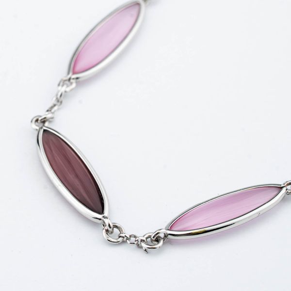Bracciale Boccadamo Donna Bronzo Cristalli White, Rosa e Ametista _XB1058