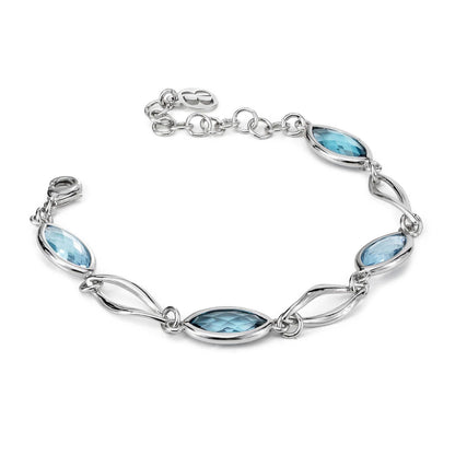 Bracciale Boccadamo Donna Bronzo Cristalli Acquamarina _XB1059