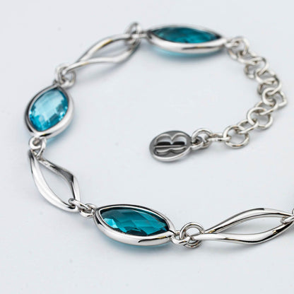 Bracciale Boccadamo Donna Bronzo Cristalli Acquamarina _XB1059