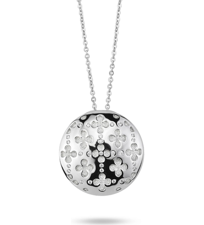 Collana Boccadamo Donna Bronzo Cerchio Argentato Motivo Fiori e Zirconi _XGR723
