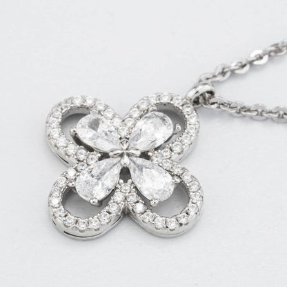 Collana Boccadamo Bronzo Quadrifoglio Pendente Zirconi, Centrale Crystal _XGR75