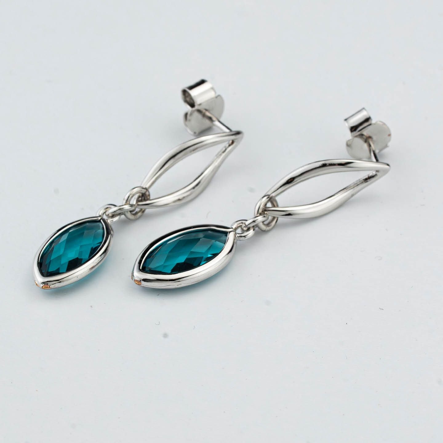 Boccadamo Damen-Ohrhänger aus Bronze mit runden Modulen und blauen Steinen _XOR754A 