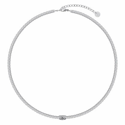Collana Liu Jo Donna Acciaio Tennis Zirconi Bianchi _LJ3209