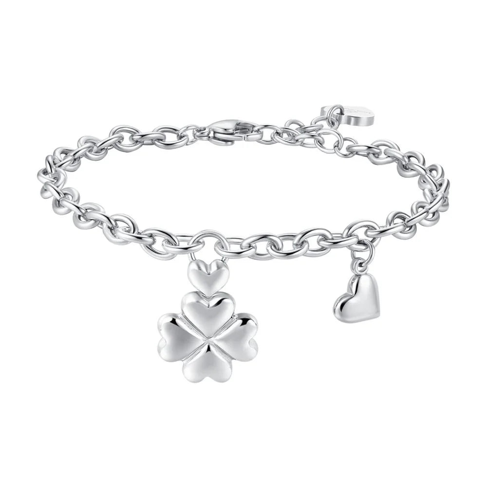 Luca Barra Damen-Tennisarmband mit abwechselnd lila und weißen Kristallen _BK2638 