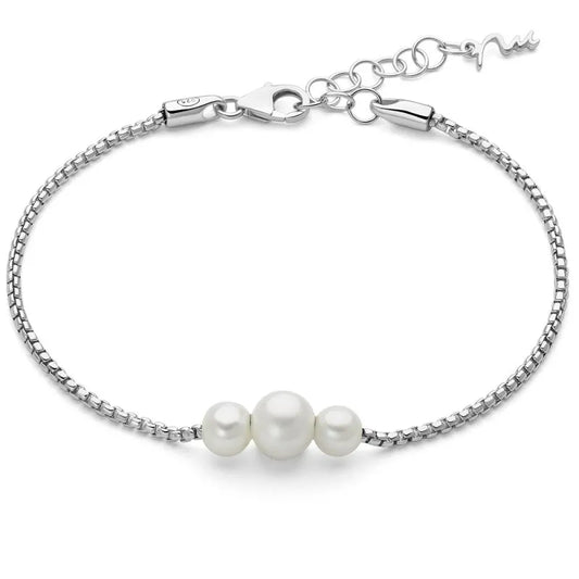 Bracciale Miluna Donna Argento 925 Tre Perle _PBR3616
