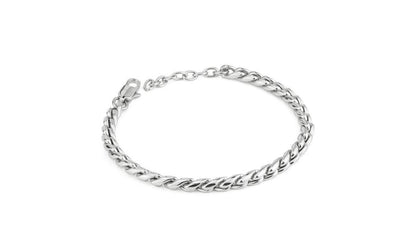 Bracciale Boccadamo Uomo Acciaio Silver Maglia Spina di Pesce _ABR758