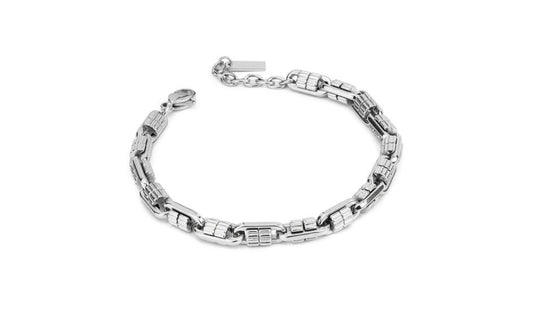 Bracciale Boccadamo Uomo Acciaio Silver Maglia a Capsula _ABR757