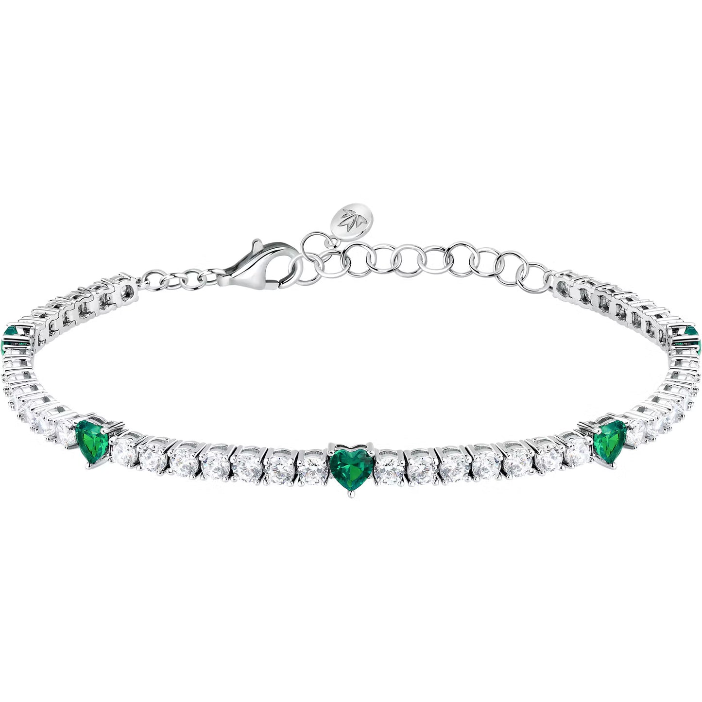 Morellato Damenarmband aus silbernem Stahl mit Kugeln und goldenem Schmetterlingsanhänger _SAUN35 