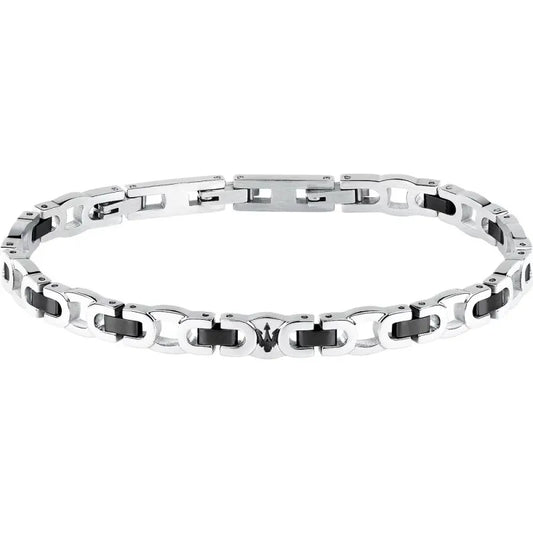 Bracciale Maserati Uomo Iconic Acciaio PVD Nero _JM425AVD98