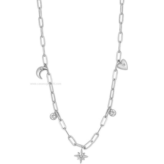 Collana Brosway Chant Donna Acciaio Silver Cristalli _BAH43