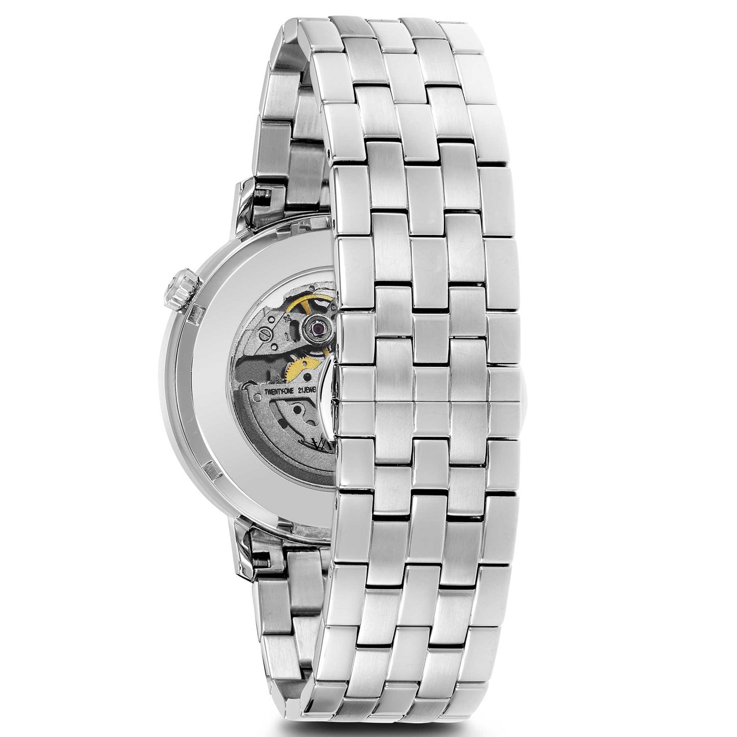 Bulova Herrenuhr Stahl Automatik Sutton Grau 96A119 