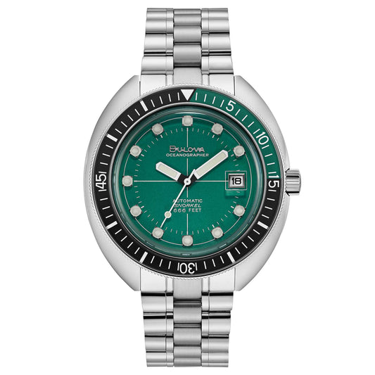 Orologio Bulova Oceanographer Uomo Acciaio Automatico Verde _96B322