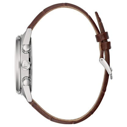 Orologio Bulova Uomo Crono High Precision -262kHz-Pelle Marrone _96B370