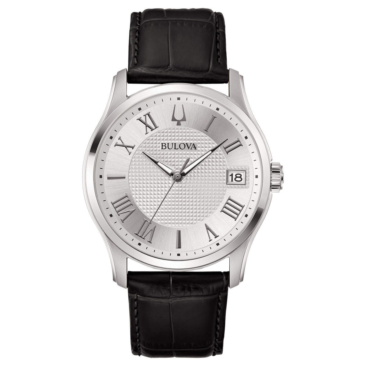 Orologio Bulova Sutton Wilton Uomo Pelle Nero _96B388