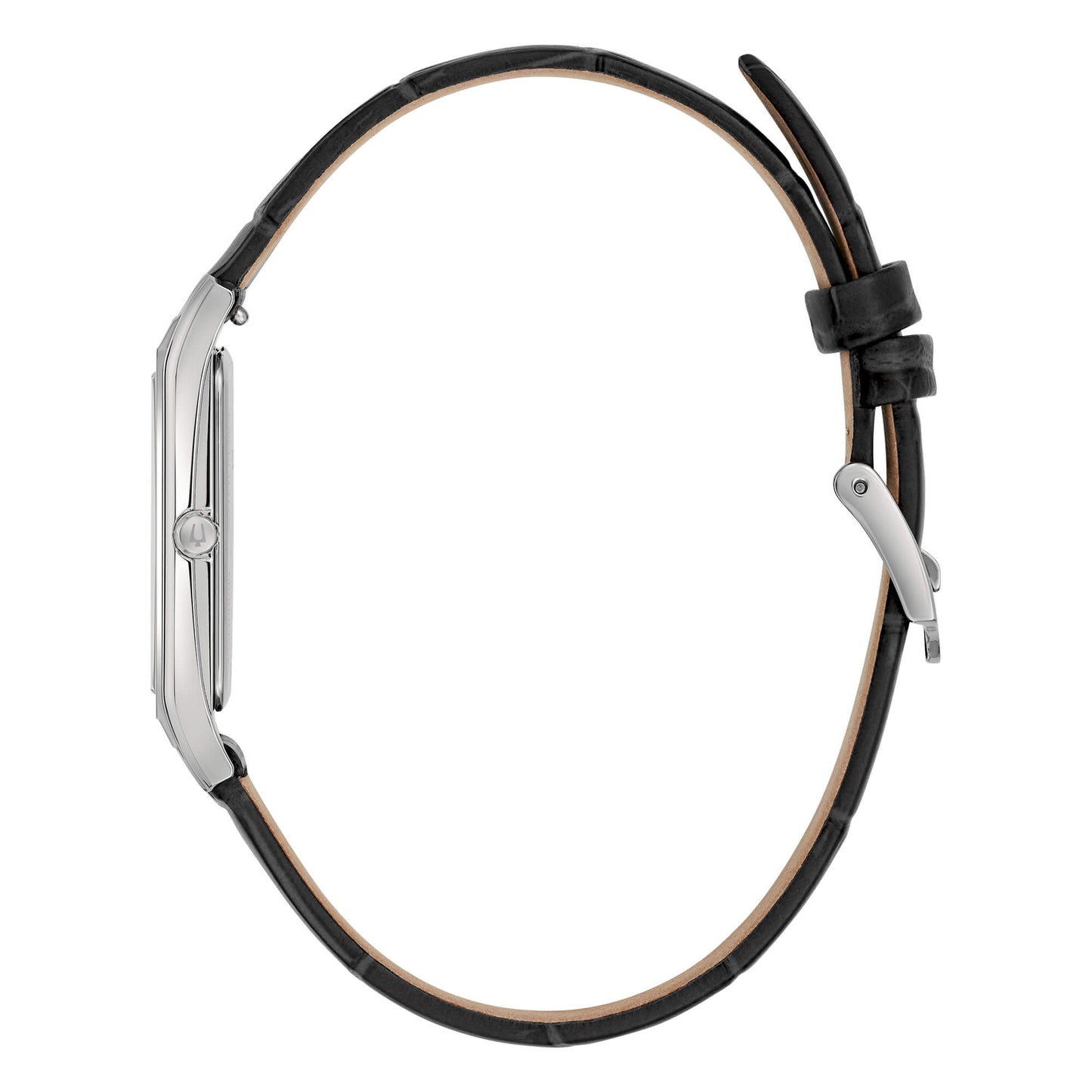 Orologio Bulova Uomo Acciaio Cinturino Pelle e Quadrante Nero _96B445