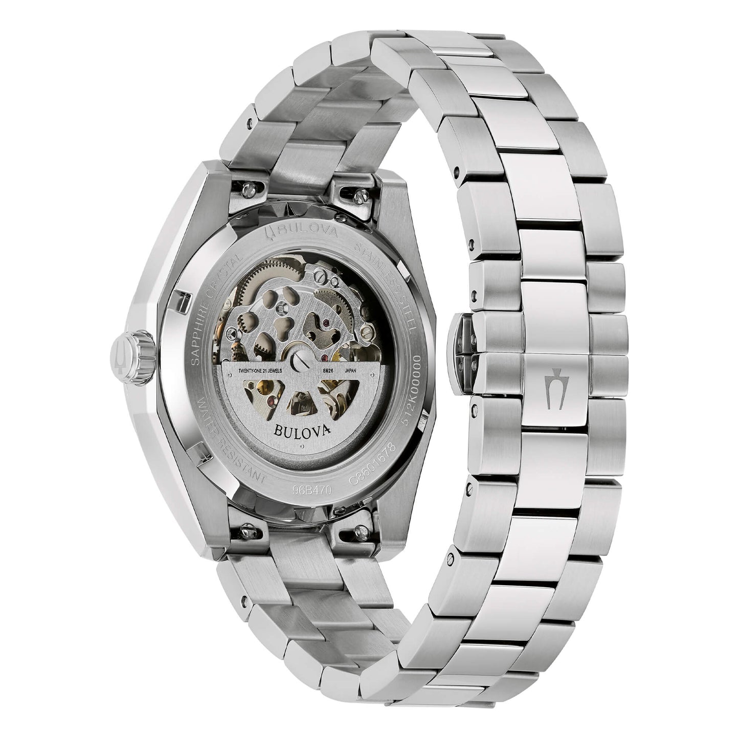 Orologio Bulova Uomo Acciaio Automatico Quadrante Marrone _96B470