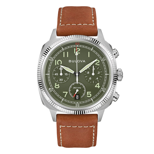 Orologio Bulova Military Uomo CronoPelle Marrone _96B482