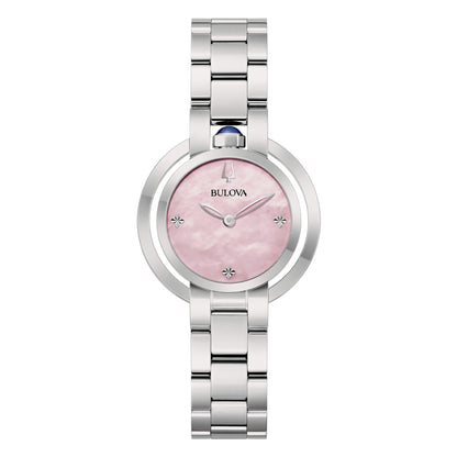 Orologio Bulova Rubaiyat Donna Solo Tempo Rosa _96L338