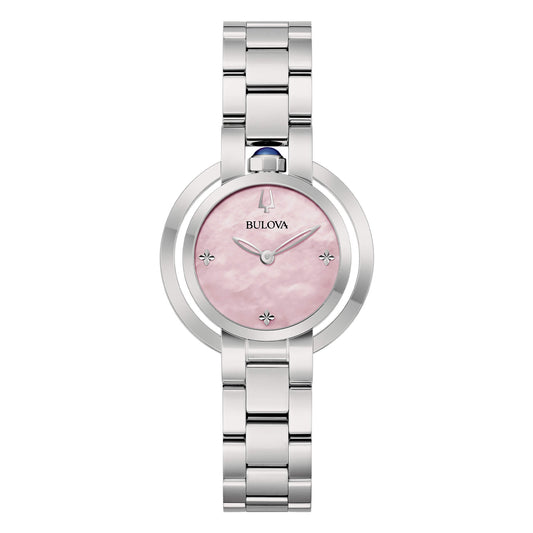 Orologio Bulova Rubaiyat Donna Solo Tempo Rosa _96L338