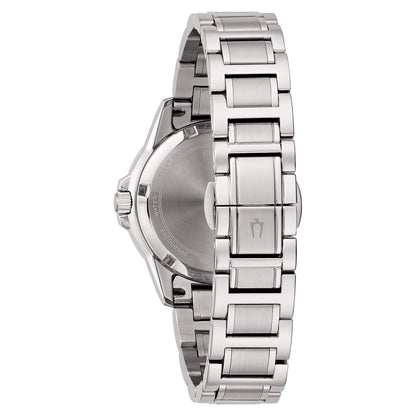 Bulova Damenuhr in Roségold, Silber, Perlmutt-Zifferblatt, Kristalle 98R281 