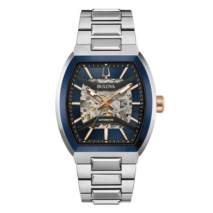 Orologio Bulova Uomo Maquina Automatico Blu _98A319