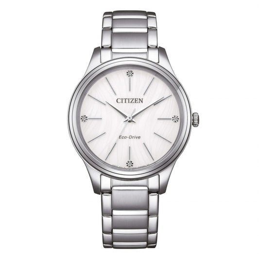 Orologio Citizen Lady Donna Eco-Drive Bianco Glitter _EM1220-58A