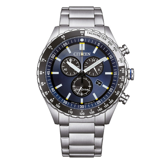 Orologio Citizen Marine Crono Uomo Acciaio Blu Nero _AT2569-80L