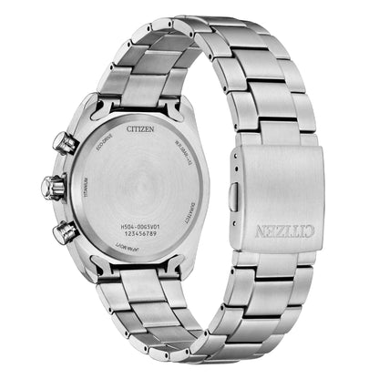 Orologio Citizen Uomo Crono Super Titanio 2590 Eco-Drive Blu _AT2590-59L