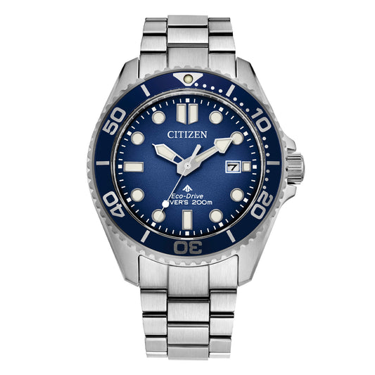 Orologio Citizen Uomo Acciaio Eco-Drive Diver's 200mt  Blu _BN0260-54L