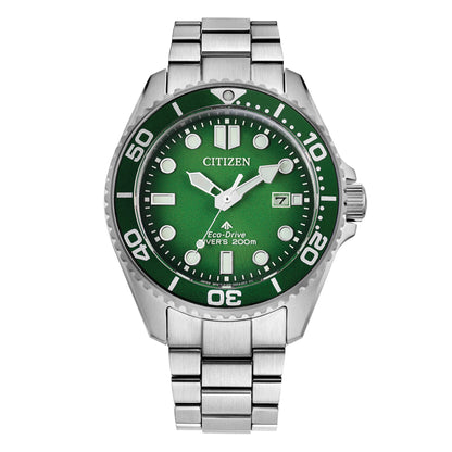 Orologio Citizen Uomo Acciaio Eco-Drive Diver's 200 mt Verde _BN0269-50W