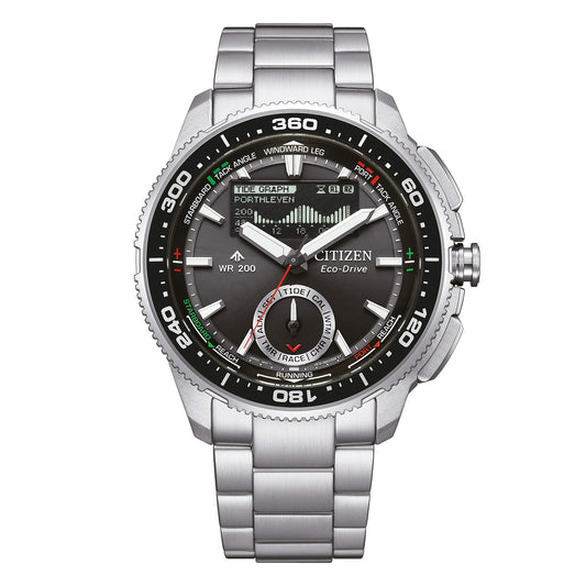 Orologio Citizen Uomo Wave Tracker Promaster Eco-Drive Multifunzione Nero _JV3001-53E