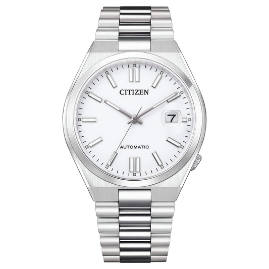 Orologio Citizen Uomo Acciaio Automatico Bianco Indicatore Data _NJ0150-81A