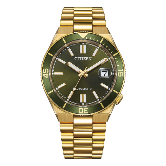 Orologio Citizen Tsuyosa Uomo Acciaio Automatico Gold Verde _NJ0232-53X