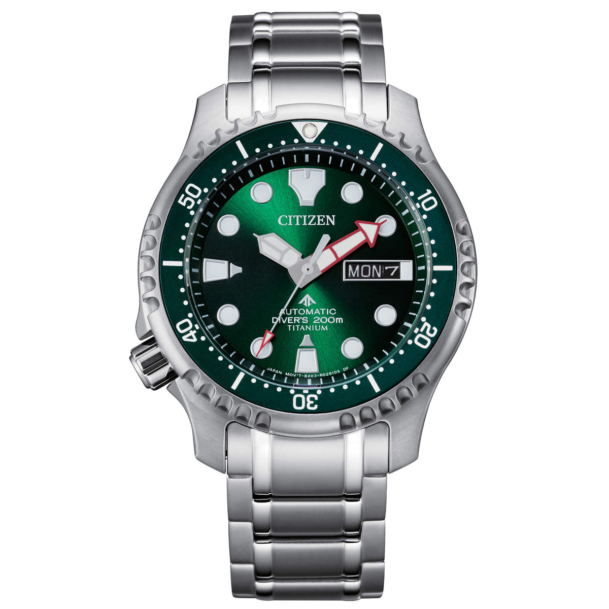 Orologio Uomo Citizen Titanio Automatico Diver's 200 m Quadrante Nero _NY0100-50X
