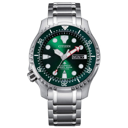 Orologio Uomo Citizen Titanio Automatico Diver's 200 m Quadrante Nero _NY0100-50X