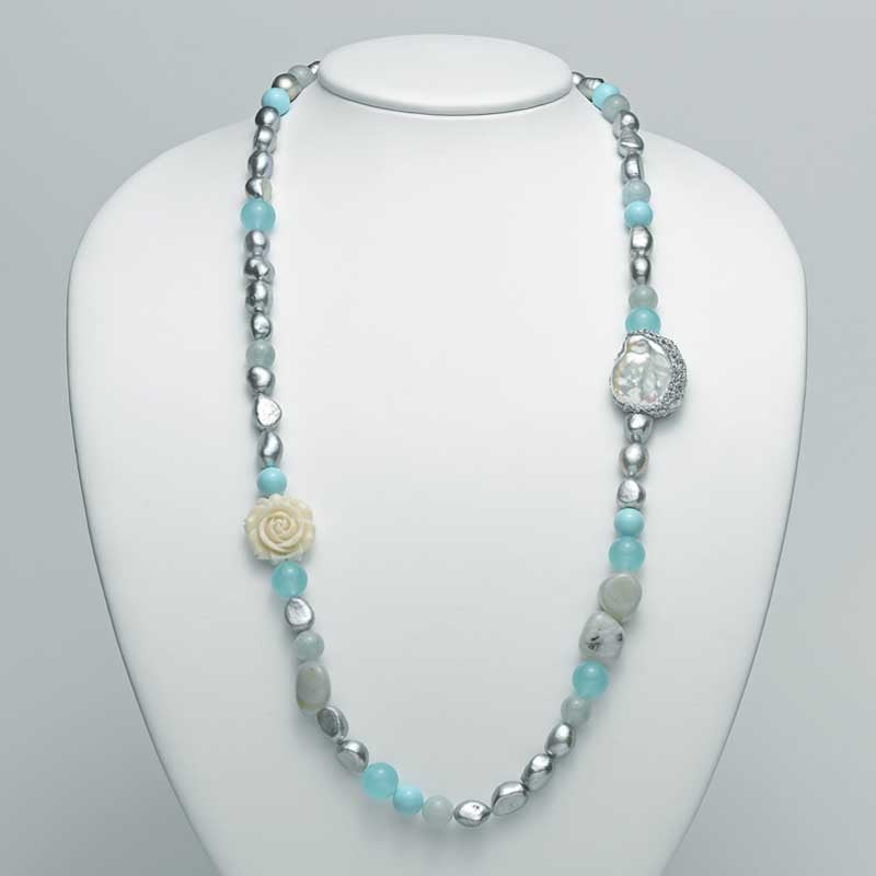 Collana Miluna Donna Argento 925 Perle e Pietre _PCL4751