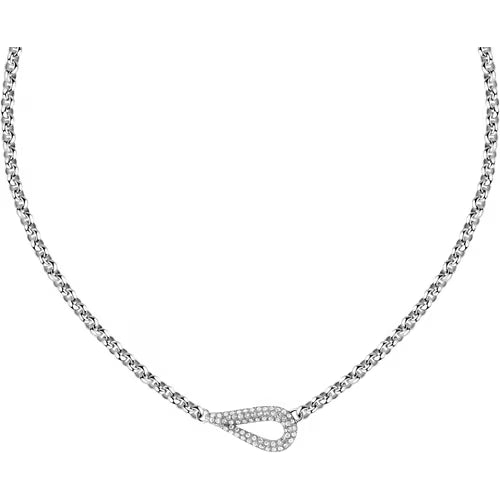 Morellato Damen-Halskette aus 925er Silber mit weißem Zirkon _SAIW64 