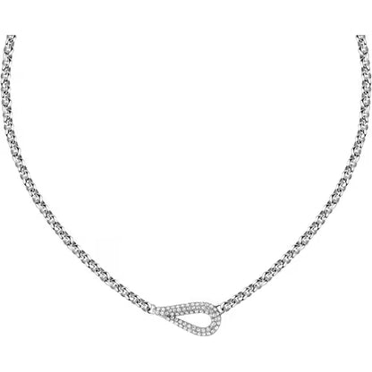 Morellato Damen-Halskette aus 925er Silber mit weißem Zirkon _SAIW64 
