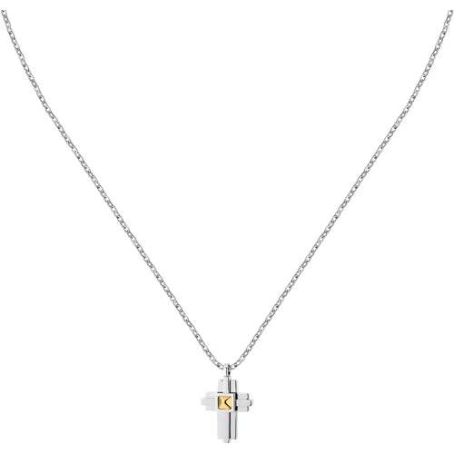 Collana Morellato Gold Uomo Acciaio Croce _SABY01