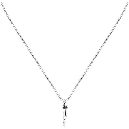 Collana Morellato Motown Donna Acciaio Corno Cristalli Neri _SABH47