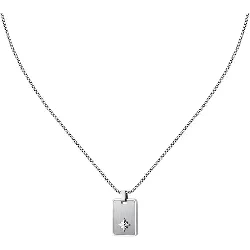 Collana Sector Uomo Acciaio Marine Placchetta _SAGJ35