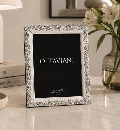 Ottaviani Portafoto F.S. Margherite Bianche Argento 999 _1034