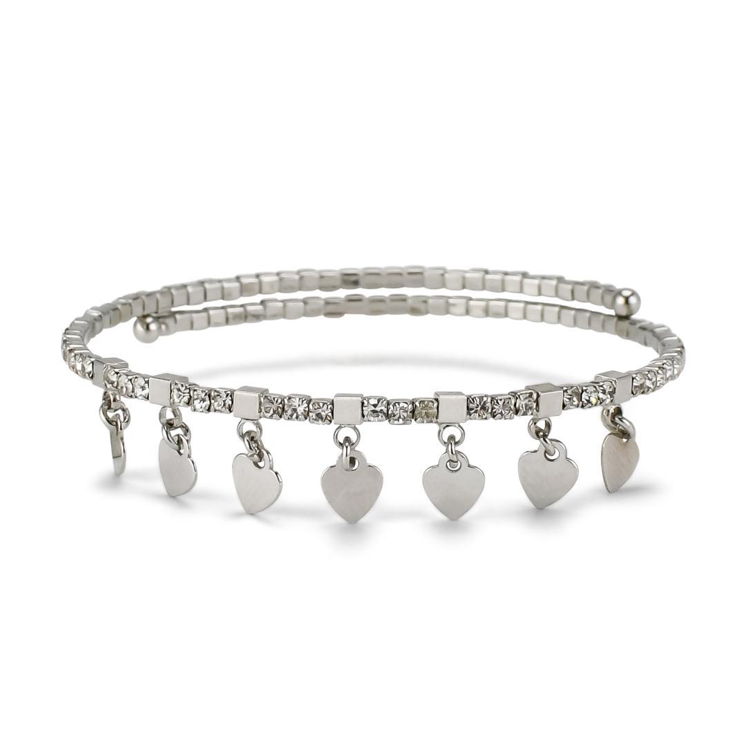 Boccadamo Damen-Armband aus versilberter Bronze mit Zirkonia-Pavé _KBR030 