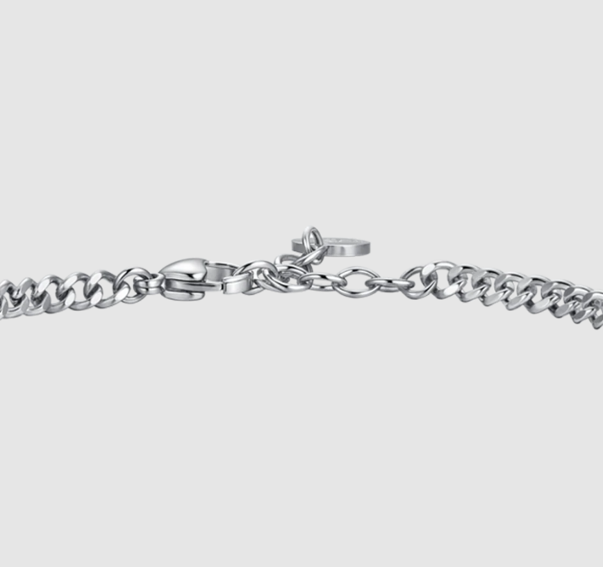 Luca Barra Herren-Armband mit zentralem Flügel aus Stahl _BA1880 