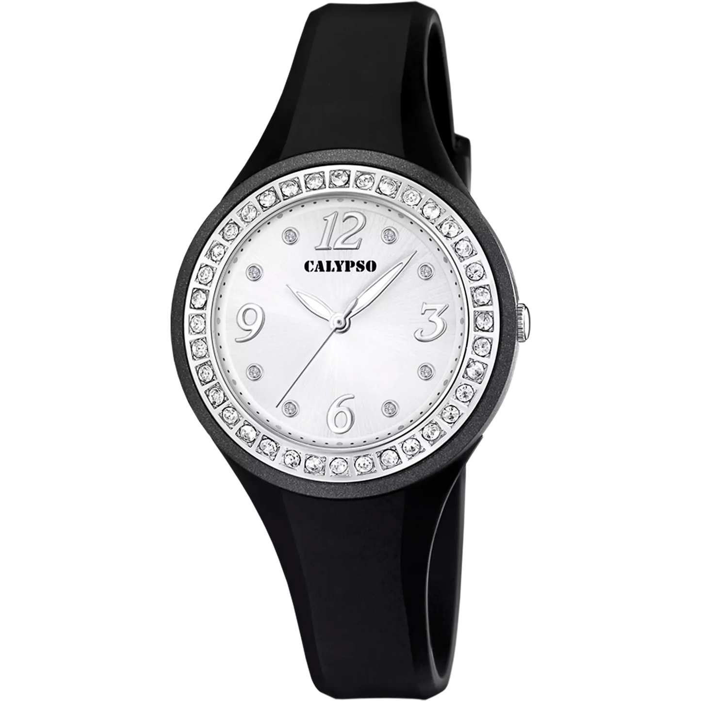 CALYPSO Damen - Kinder Digitaluhr mit schwarzem Kautschukarmband _K5617-6 