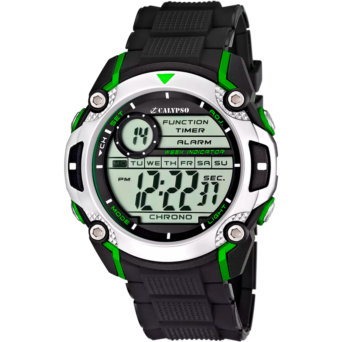 Orologio CALYPSO Uomo Digitale Gomma Nero Verde _K5577-3