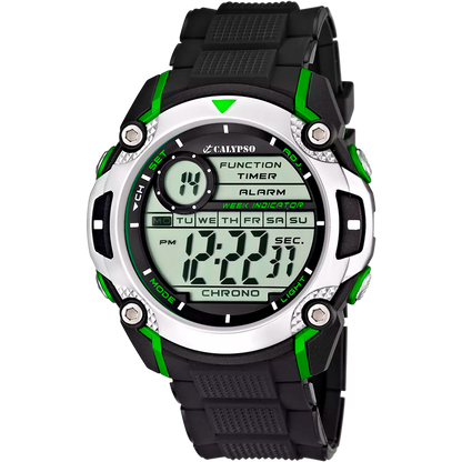 Orologio CALYPSO Uomo Digitale Gomma Nero Verde _K5577-3