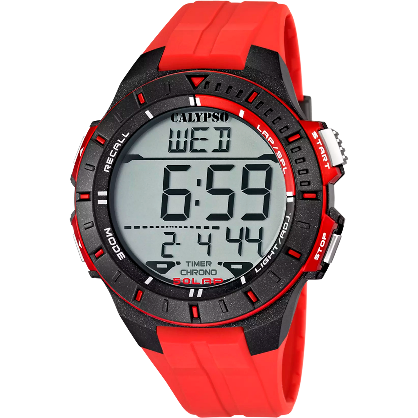 CALYPSO Herren Analog-Digital Uhr mit Polycarbonatgehäuse und blauem Armband _K5854-1 