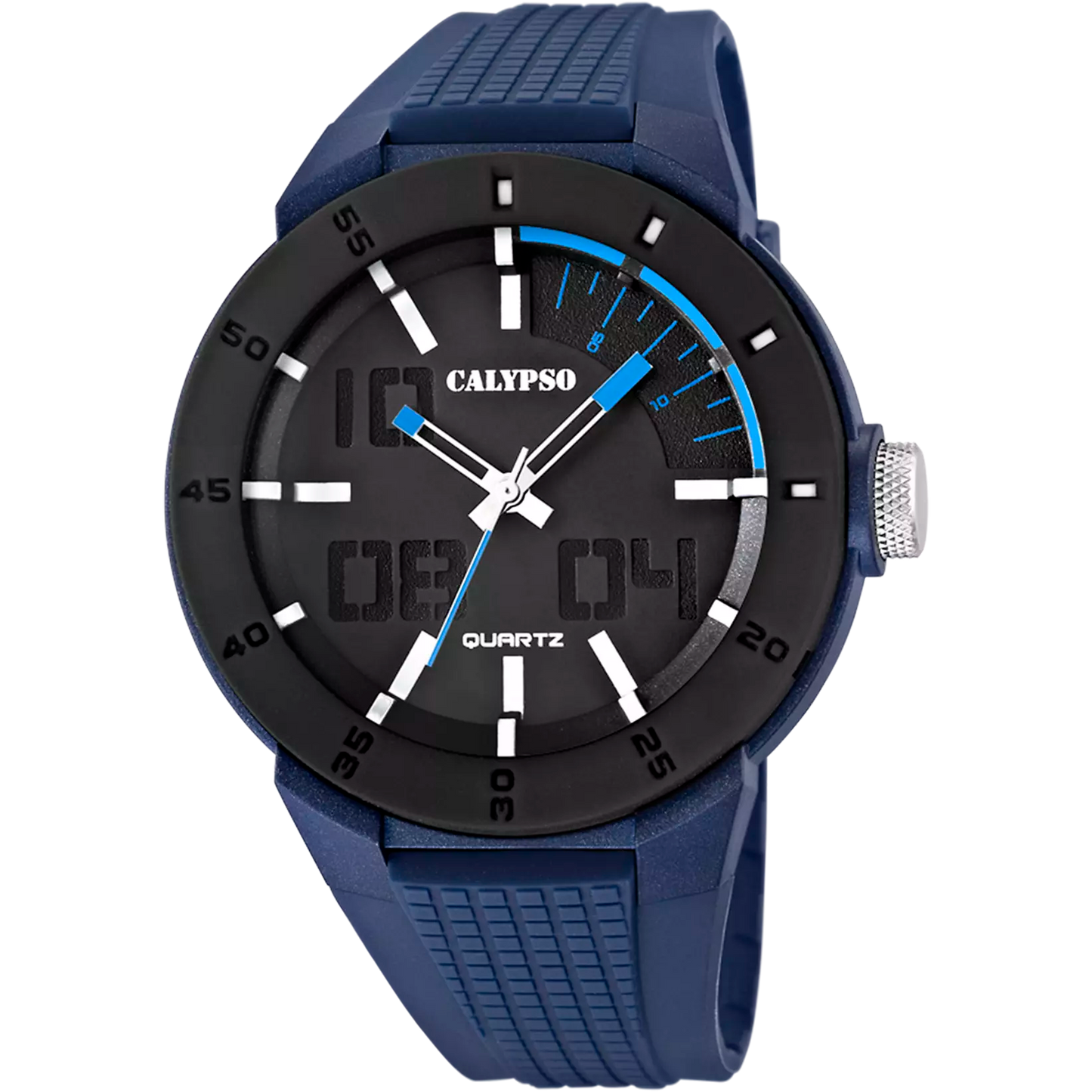 Orologio CALYPSO STREET STYLE Uomo Analogico Gomma Nero Blu _K5629-3