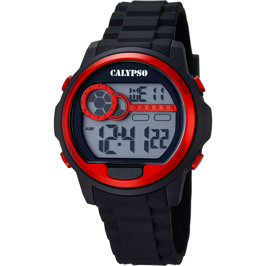 Orologio CALYPSO Uomo Digitale Gomma Nero Rosso _K5667-2